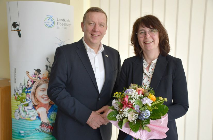 Landrat Christian Jaschinski wünschte der neuen Dezernentin für Bildung, Jugend und Soziales, Anja Miersch, zum Amtsantritt alles Gute und viel Erfolg.