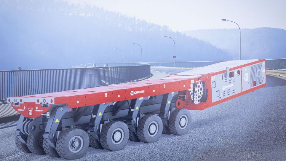 Schwerlastmodule sollen die Tragfähigkeit der Brücke testen.