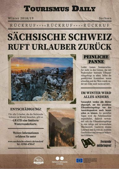 Das Werbeplakat komplett. Foto: Tourismusverband Sächsische Schweiz e.V.