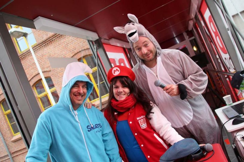 Das Team der Morningshow von BB RADIO begrüßte die WochenKurier-Leser. Foto: jho