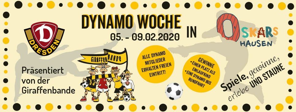 Banner Dynamo-Woche. Foto: Oskarshausen