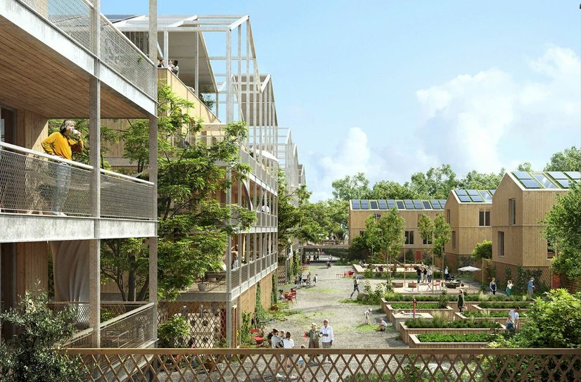 Visualisierung des Siegerentwurfs des Dresdner Büros QUERFELDEINS Landschaft / Städtebau / Architektur PartGmbB.