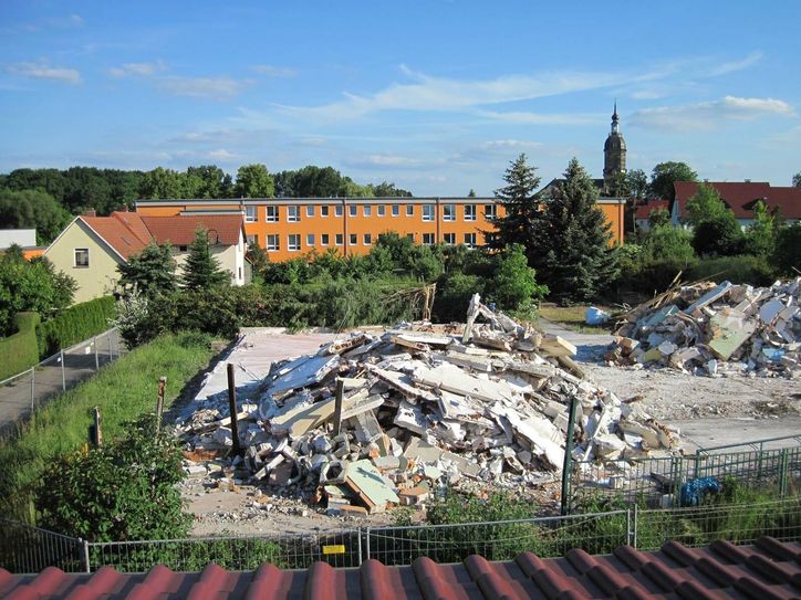 Abriss und Neubau der neuen Kinderkrippe in Prausitz. Foto: Schröter, privat
