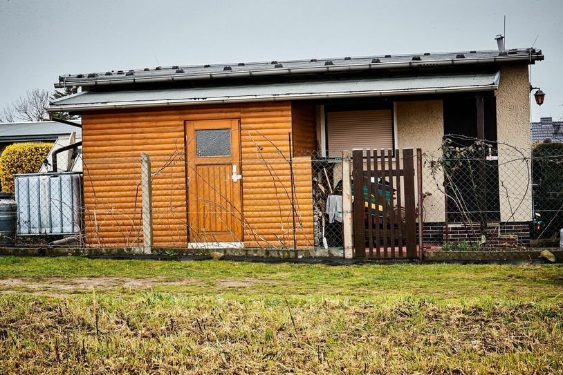 In dieser Gartenlaube wurde der grausige Fund gemacht.
