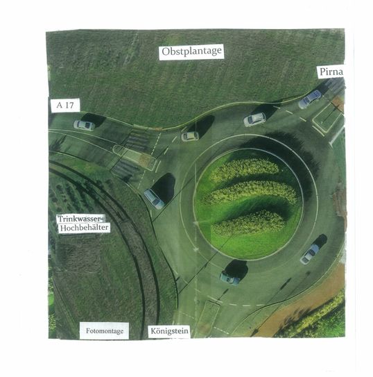 So könnte der zukünftige Kreisel an der Pirnaer Südumfahrung in Sonnenstein aussehen.