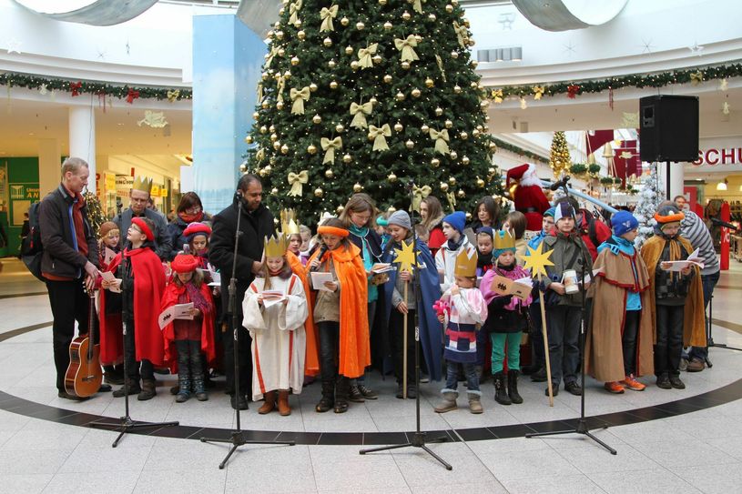 Die Sternsinger im Lausitzpark Cottbus. Foto: Agentur