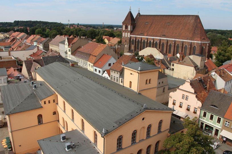 Stadt Luckau aus der Vogelperspektive. Foto: sts