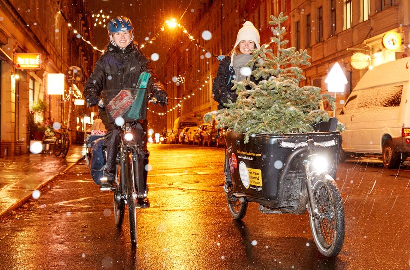 Weihnachts-Shopping mal anders – per Lastenrad ist das möglich.