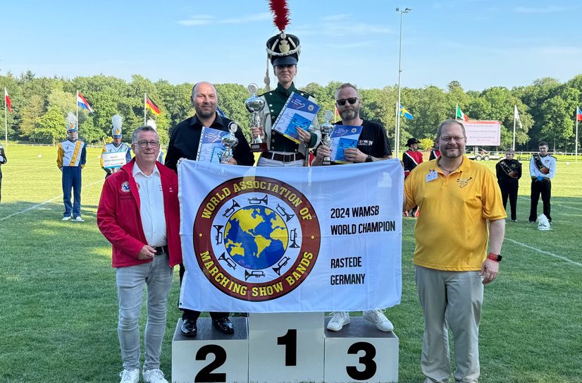 Der Radeberger Spielmannszug erreichte bei den World Championships den 1. Platz und darf sich nun Weltmeister nennen. Foto. pm