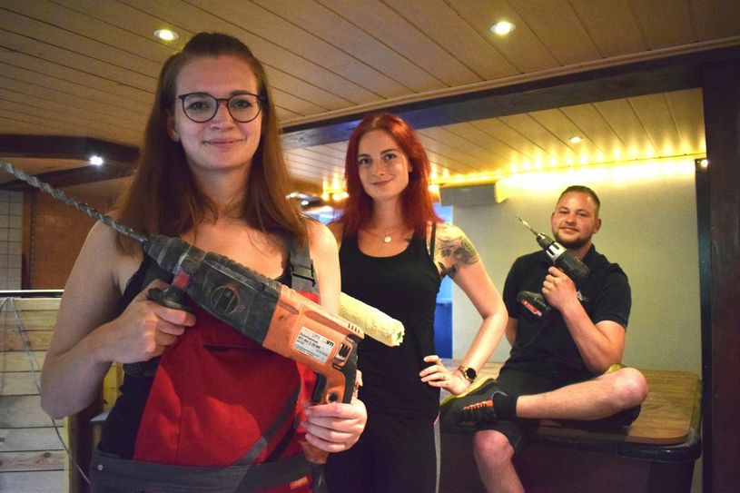 Die Mitglieder des Jugendclubs haben fleißig an ihren Räumlichkeiten gewerkelt und gebaut. Foto: spa