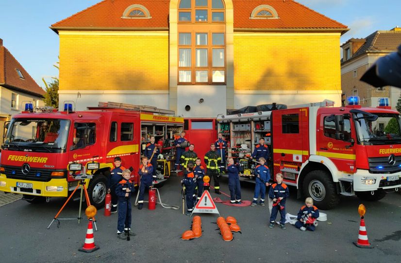 Die Jugendfeuerwehr von Pirna-Copitz.