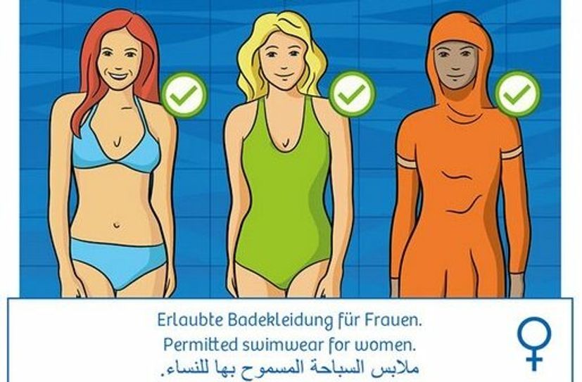 Ein Bild aus der aktuellen Badeordnung der Dresdner Bäder.