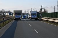 Bauernprotest in Riesa auf der B169.