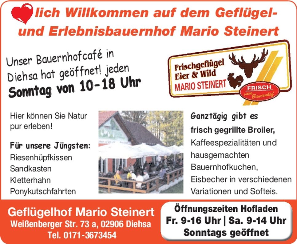 Akt. Mario Steinert / Bauernhofcafe