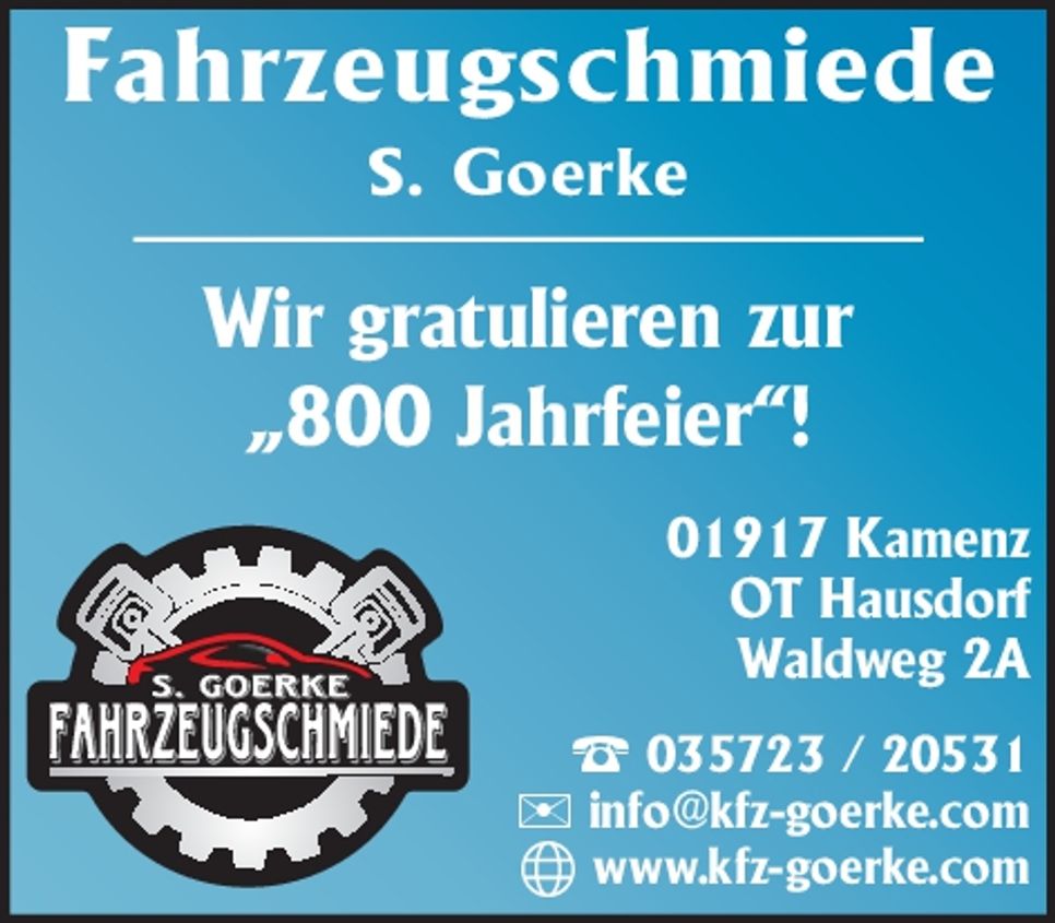 Fahrzeugschmiede S.Goerke "800 Jahre"