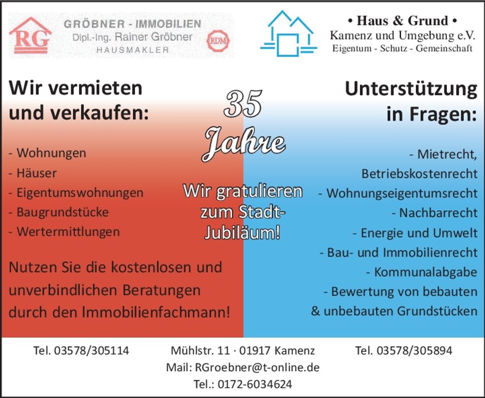 Gröbner Immobilien "800 Jahre"