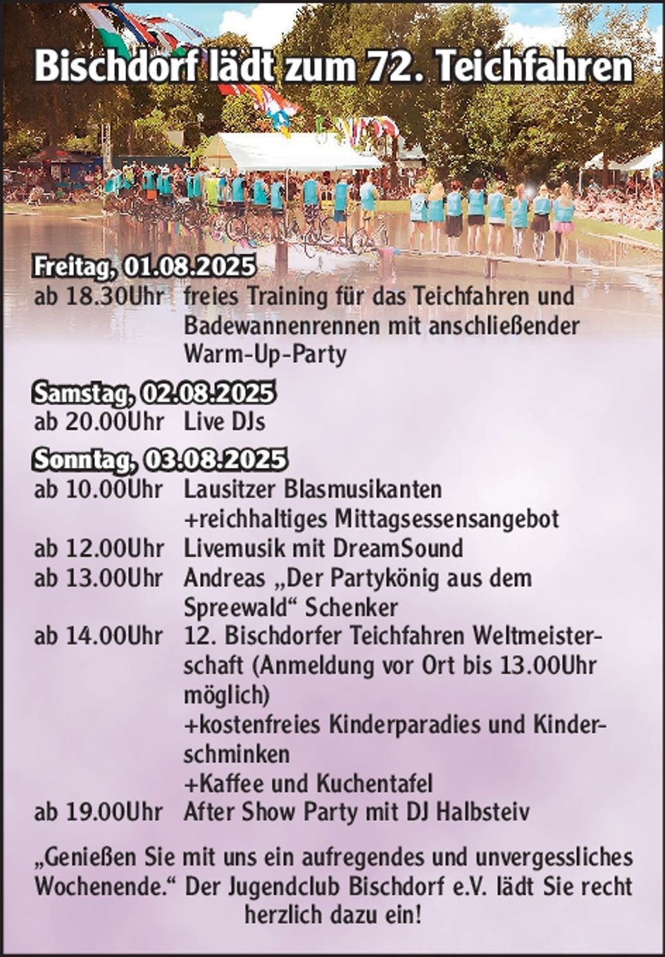 Teichfahren Bischdorf