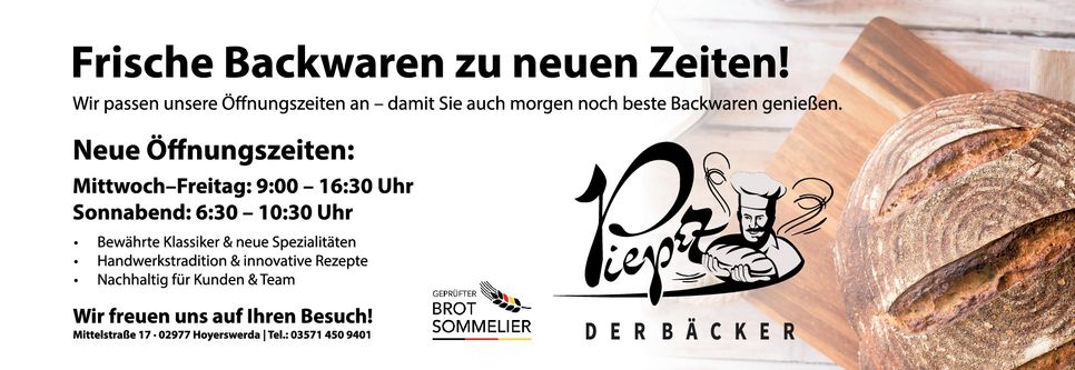 Neue Öffnungszeiten