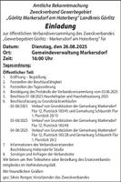 Bekanntmachung / Einladung Zweckverband
