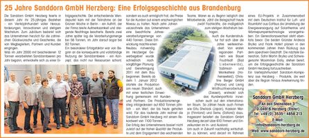 25 Jahre - Sanddorn GbR