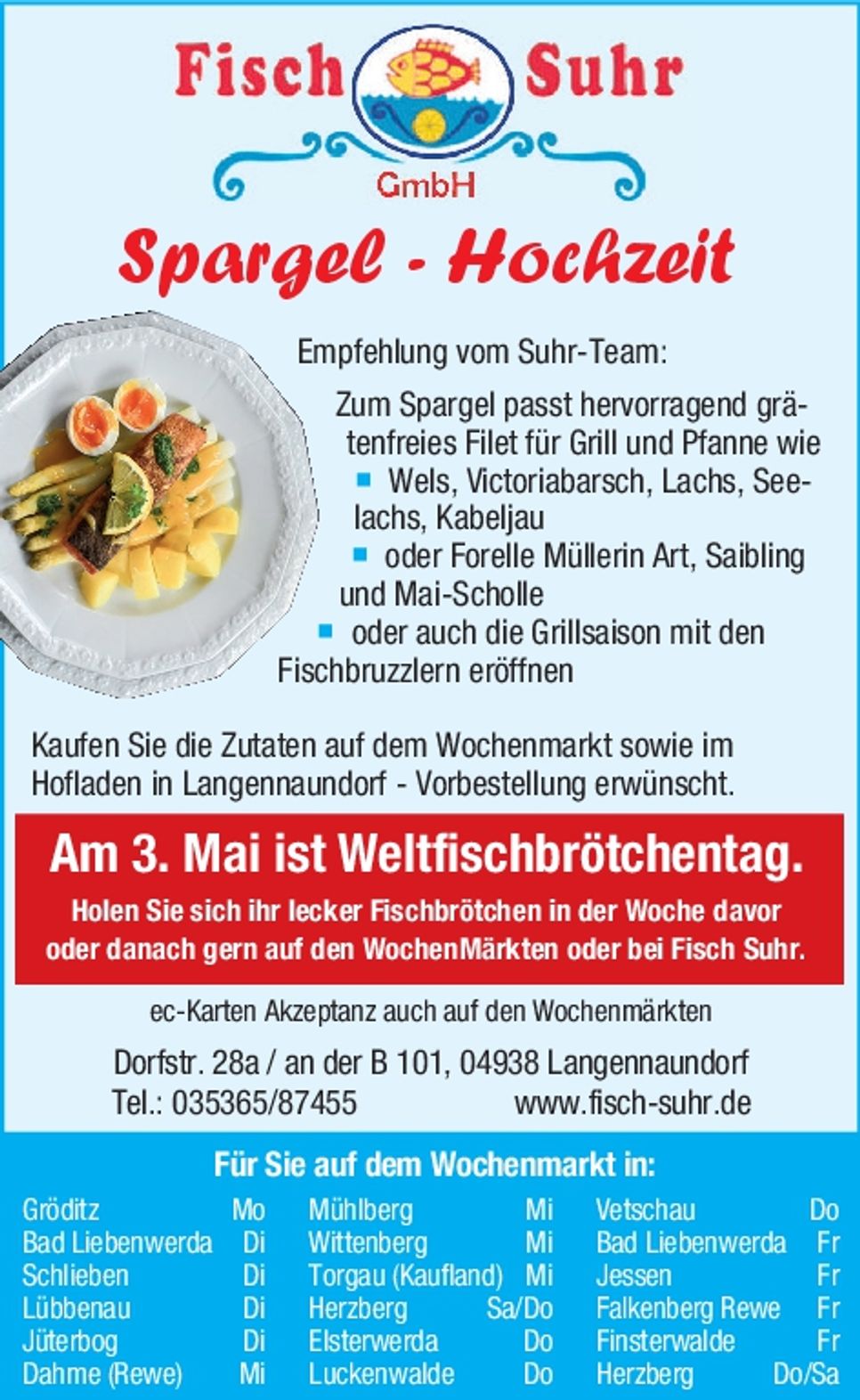 Spargel und Lachs Fisch Suhr