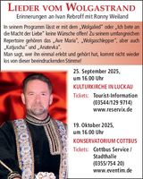 Konzert  RONNY WEILAND Luckau+CB