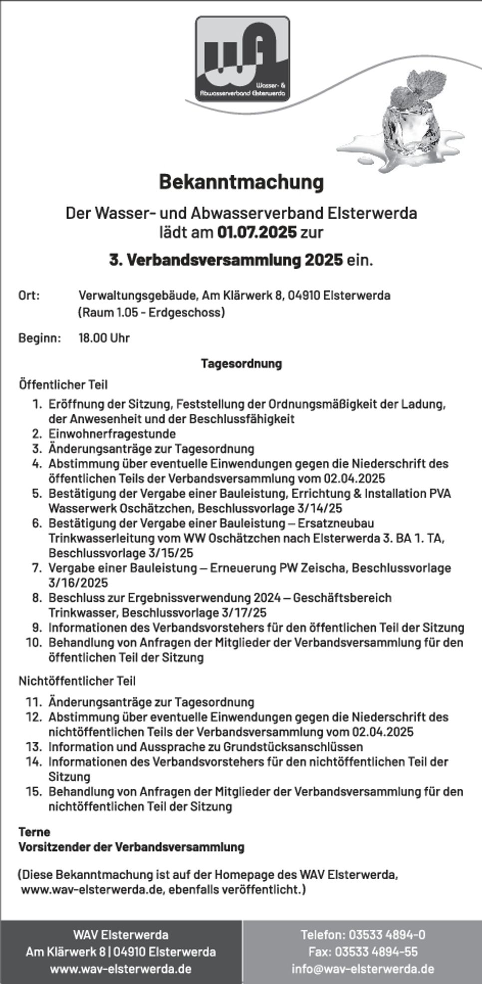 WAV 3. Verbandsversammlung 2025
