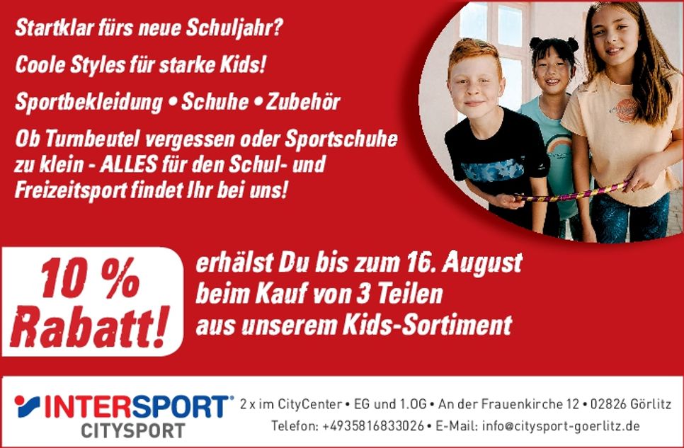 IntersportCity Sport/Schulanfang/Görlitz