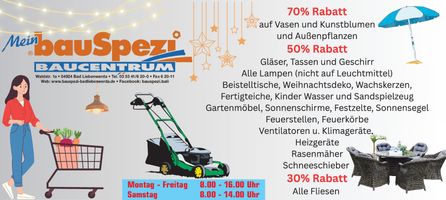 Bauspezi Abverkauf