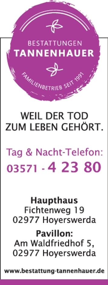 Bestattung Tannenhauer - Weil der Tod