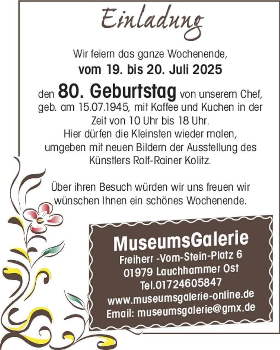 80. Geburtstag vom Chef