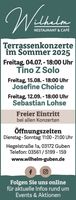 Titelseite Restaurant Wilhelm KW 27