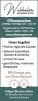 Titelseite Restaurant Wilhelm KW 26