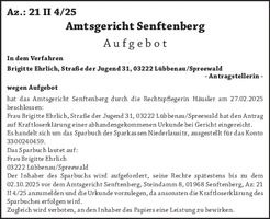 Aufgebot 21 II 4/25
