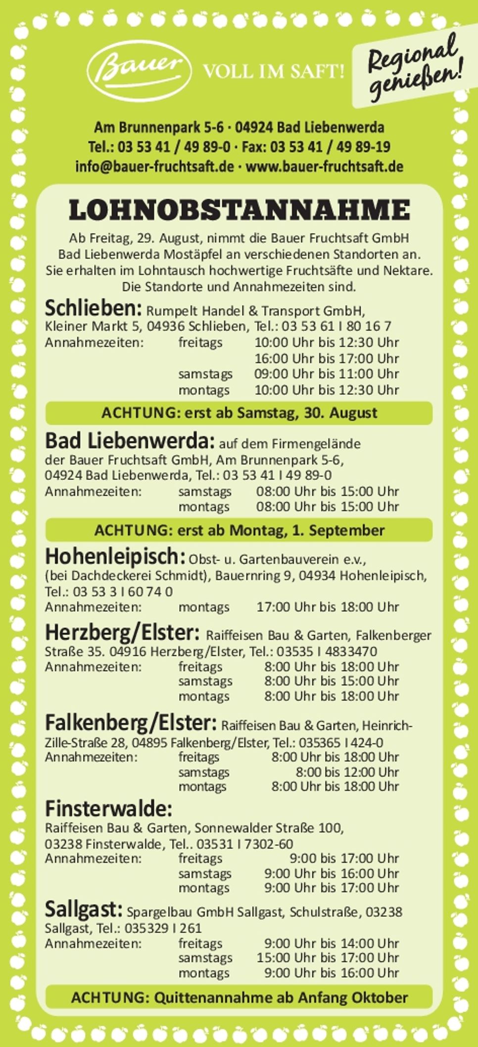 Lohnobstanzeige 1