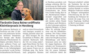 Eröffnung Kleintierpraxis Südpromenade