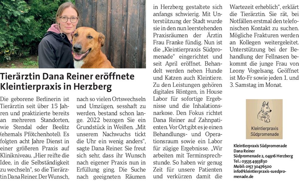 Eröffnung Kleintierpraxis Südpromenade