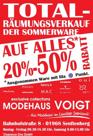 Modehaus Voigt 30 Jahre