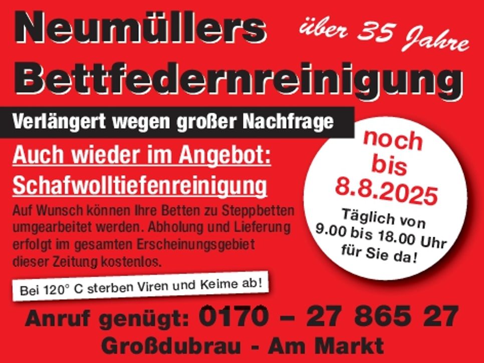 Bettfedernr. Neumüller /Großdubrau