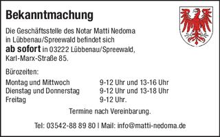 Bekanntmachung