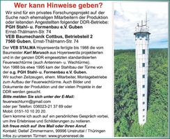 Wer kann Hinweise geben?