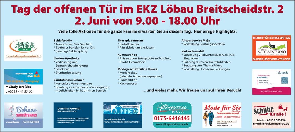 Tag der offenen Tür 2.Juni EKZ Löbau 
