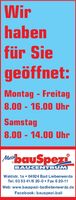 Bauspezi Öffnungszeiten