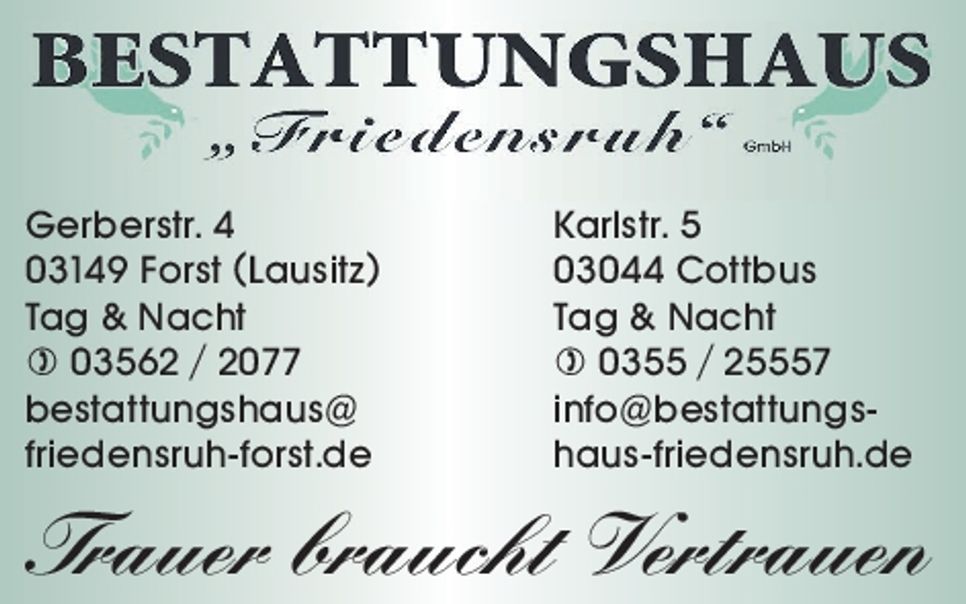 Bestattungshaus Friedensruh b.Adressen