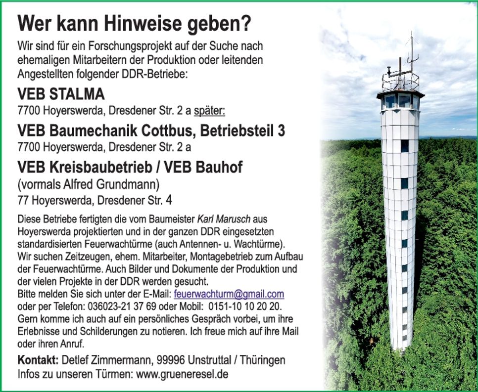 Wer kann Hinweise geben?