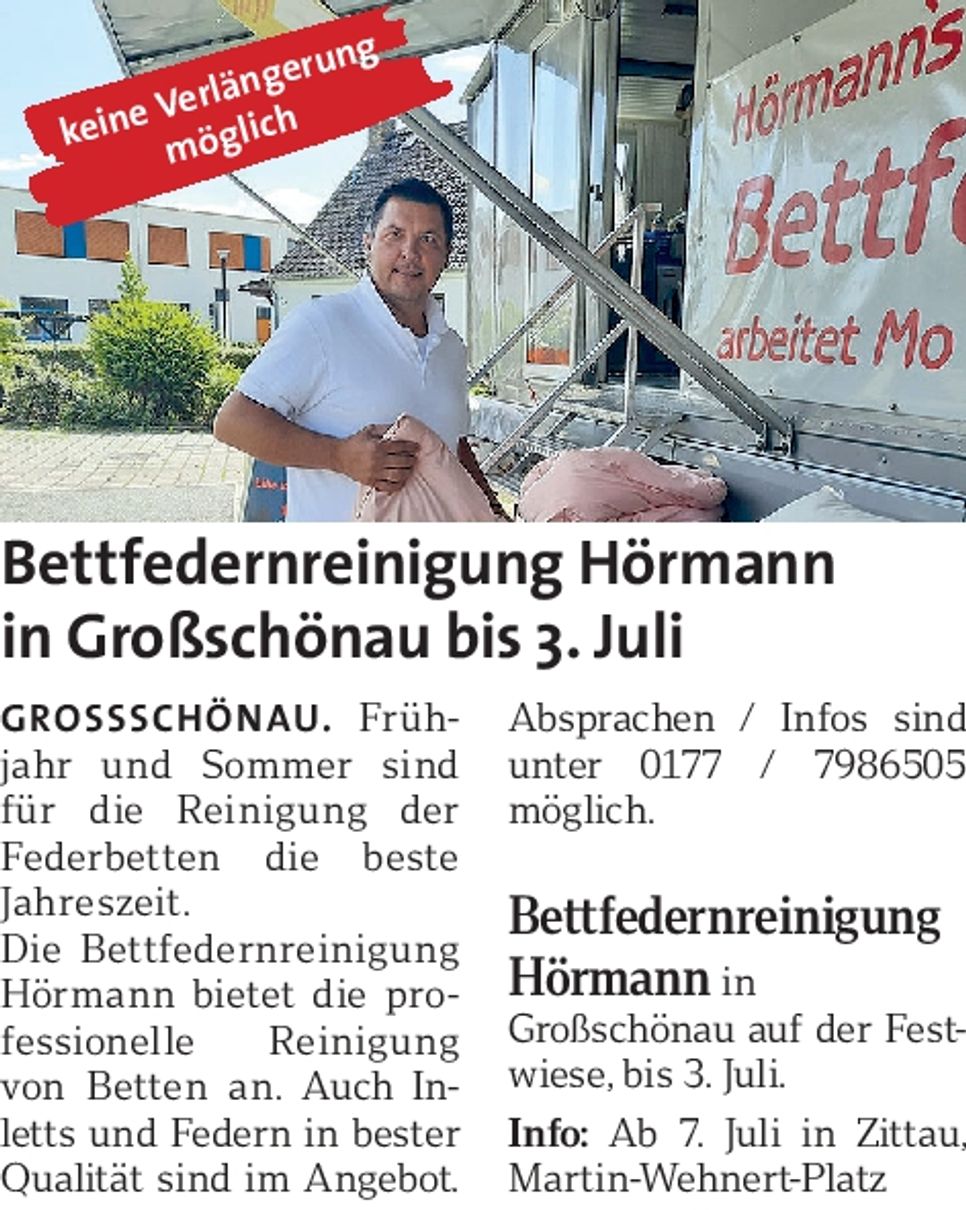 Bettfedernreinigung  Großschönau