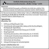 AZV Bekanntmachung/ Einladung 