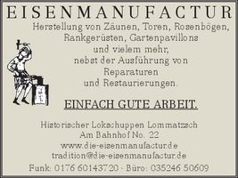 Eisenmanufactur Lommatzscher Pflege