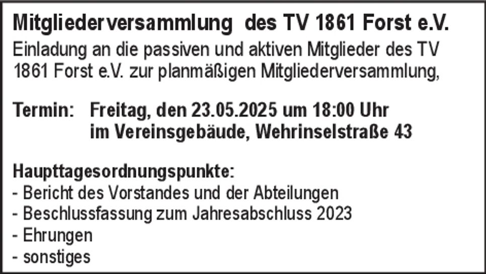 TV 1861 Forst e.V.