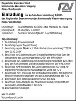 Einladung Verbandsversammlung 1/25